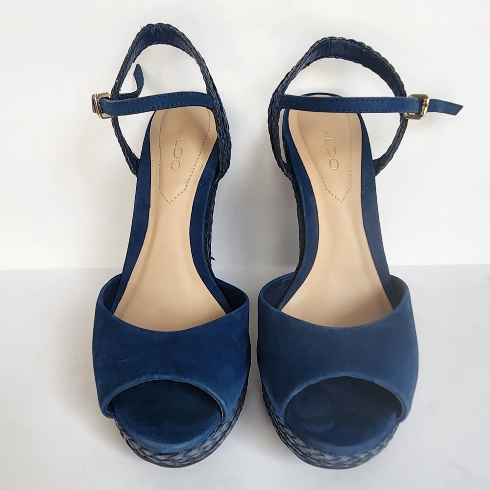 ALDO Women's Blue Open-Toe Wedges